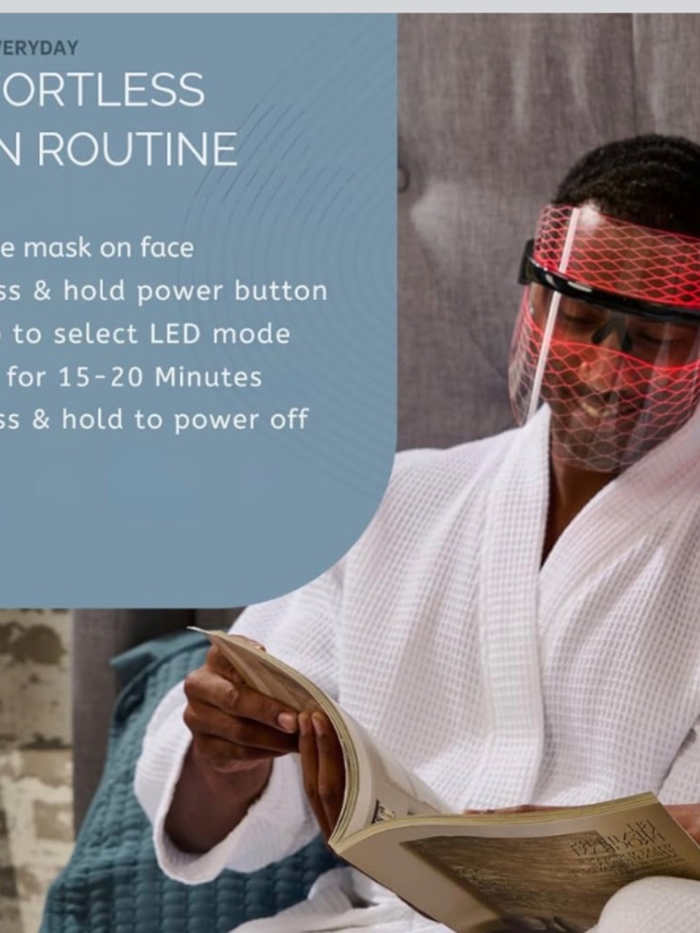 Lifepro Vizacure LED Light Therapy Mask - Red Blue Amber 3-in-1 Facial